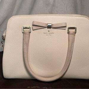 Kate Spade Ivory Satchel with Bow Accent